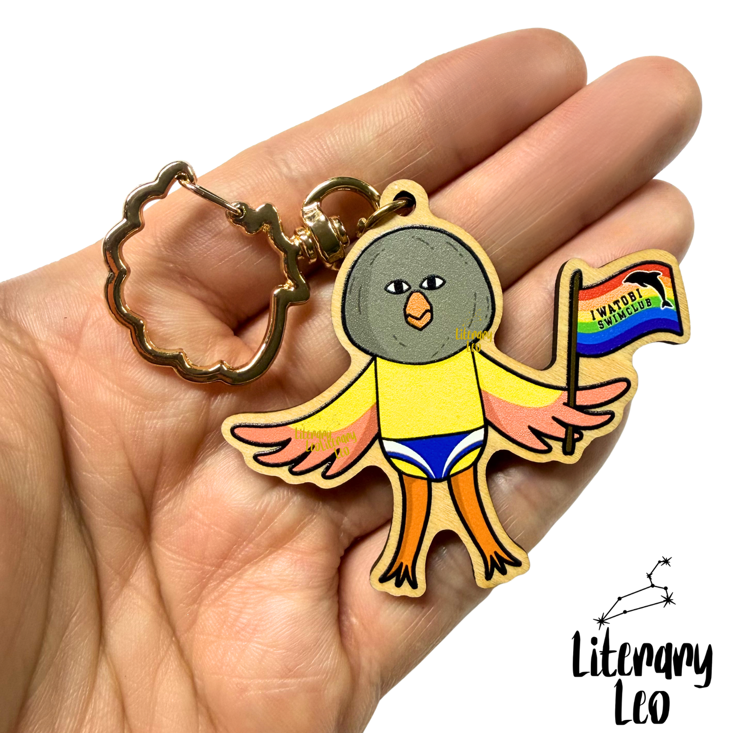 Free! Bird Wooden Keychain