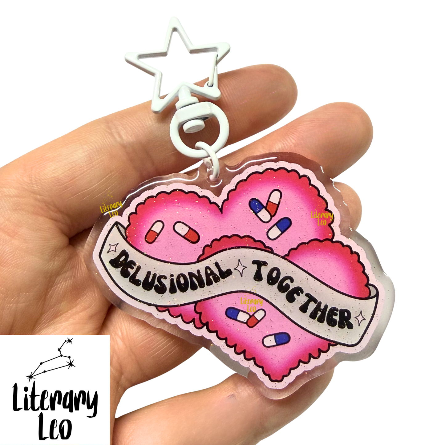 Delusional Together Keychain (Sparkle Keychain) | Original Art