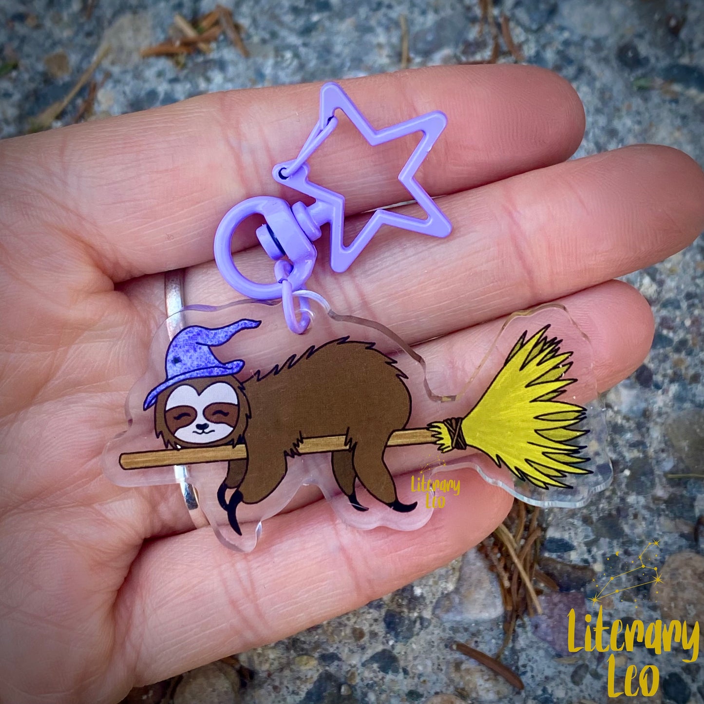 Life's A Witch Sloth Keychain