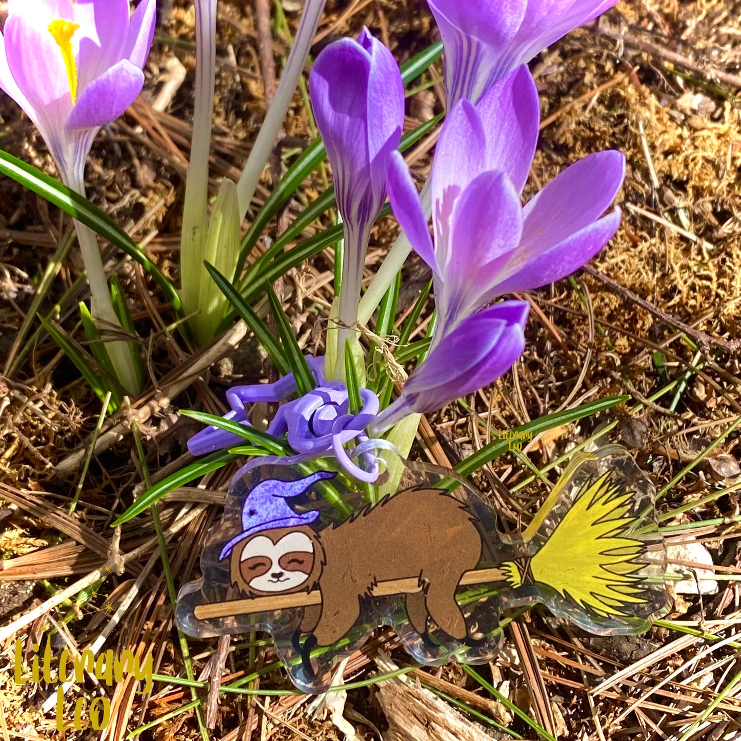 Life's A Witch Sloth Keychain