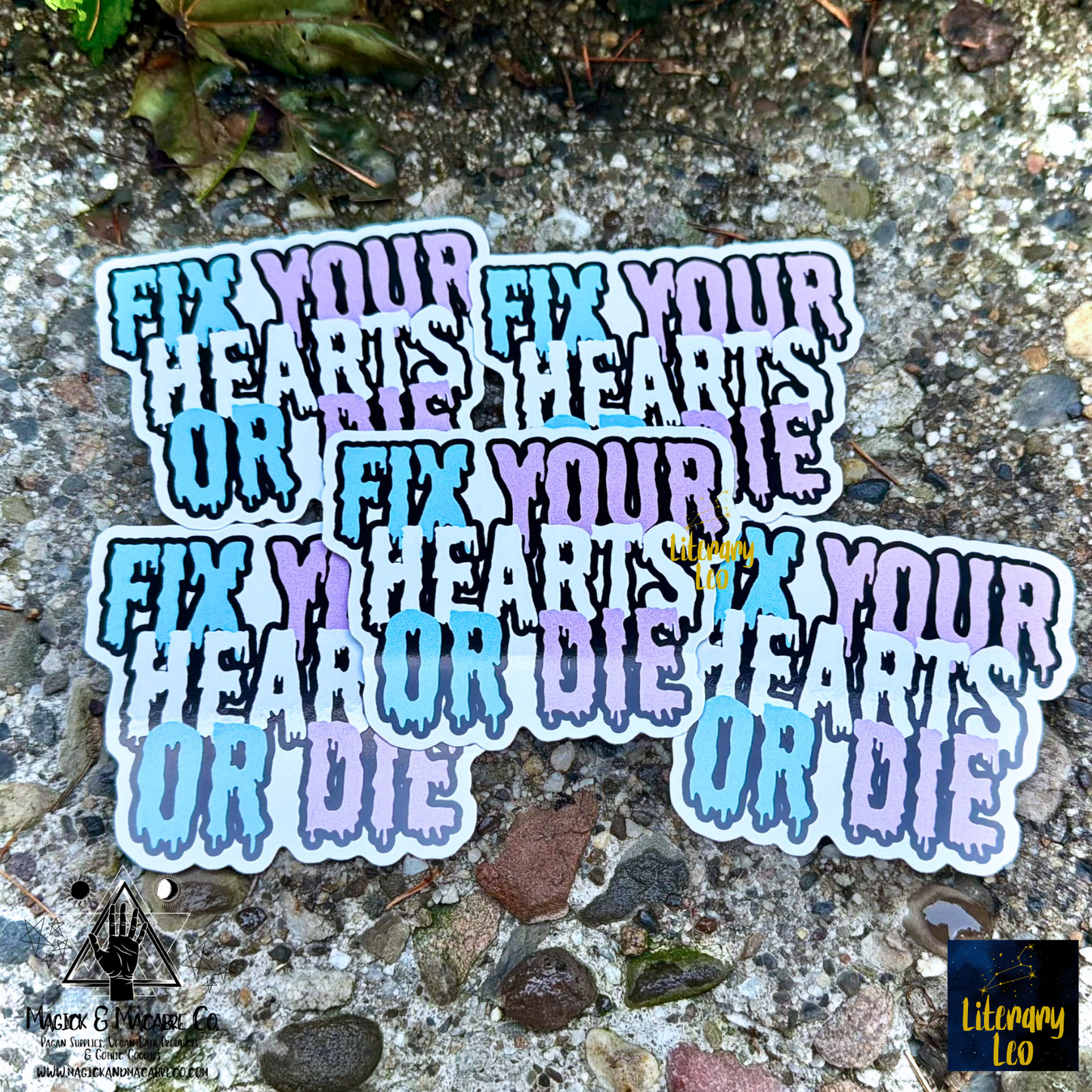 Fix Your Hearts Or Die Sticker | David Lynch / Twin Peaks Inspired