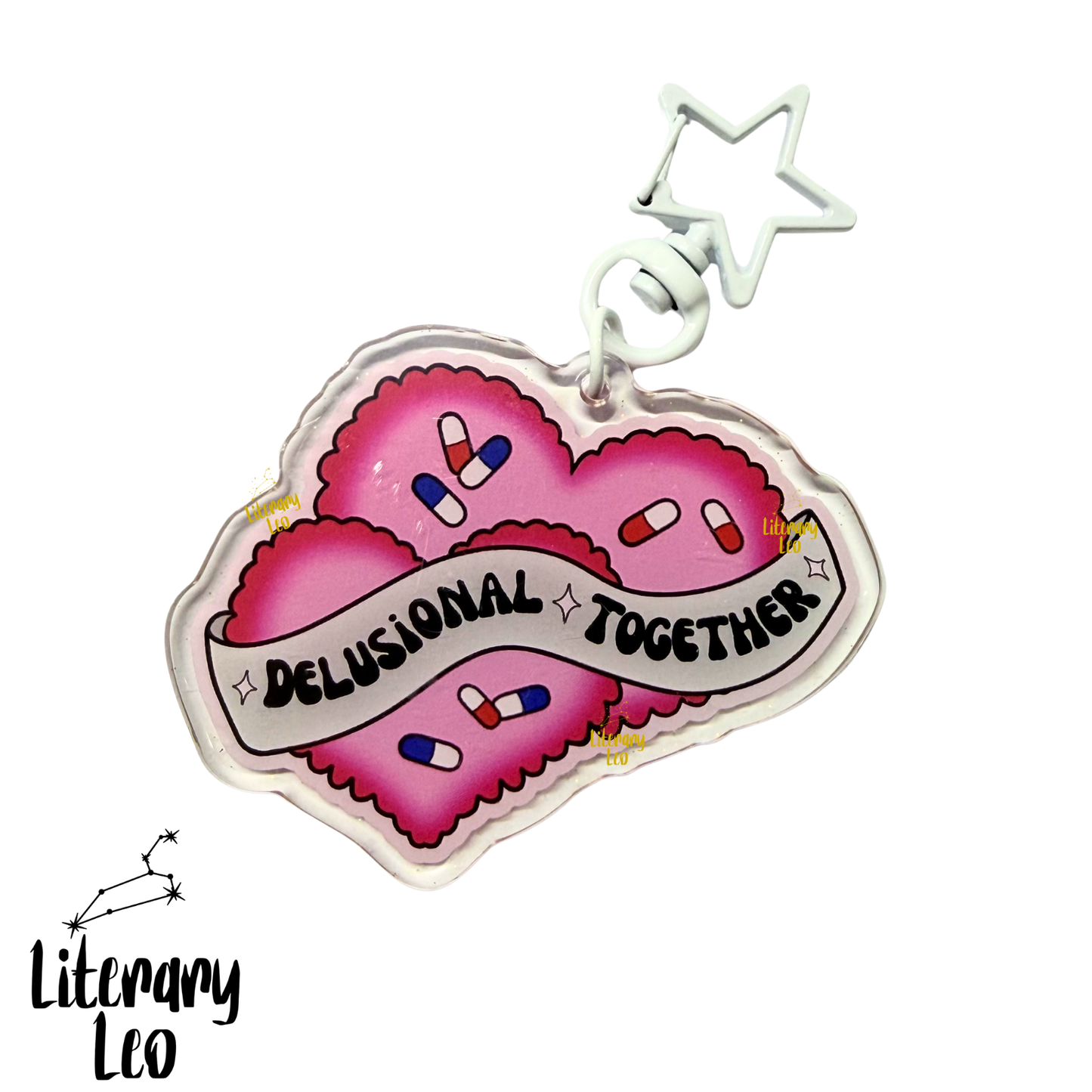 Delusional Together Keychain (Sparkle Keychain) | Original Art