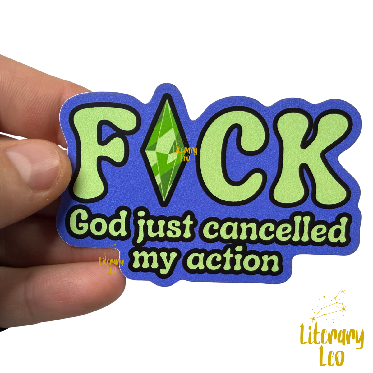 F•ck God Just Cancelled My Action Sticker | Simsinspired