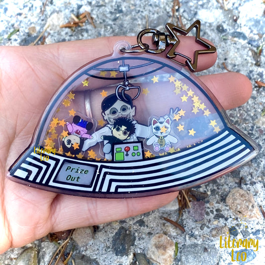 Paranormal Plushie Pals Claw Machine Alien Abduction Keychain