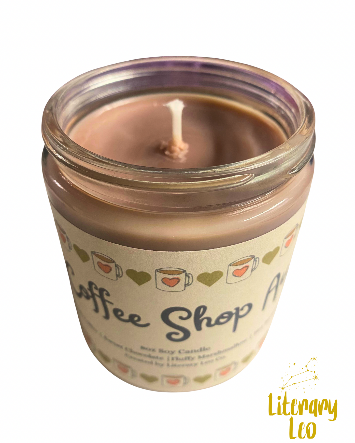 Coffee Shop AU Romance Book Trope Candle (8oz Soy) | Bookish Candle | Secret Santa Gift | Fanfic