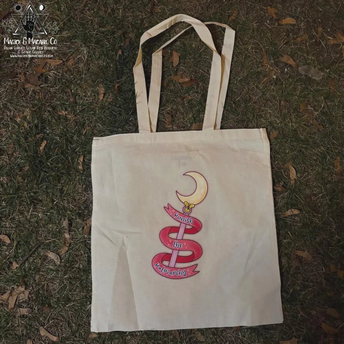 Punish The Patriarchy Tote Bag | Kawaii | Magical Girl Anime