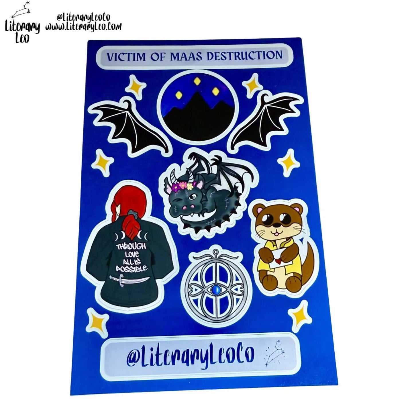 Maas Destruction Sticker Sheet | Bookish Stickers | Romantasy | Booktok | Bookstagram | SJM | Shadow Daddy | Kindle Sticker Sheet